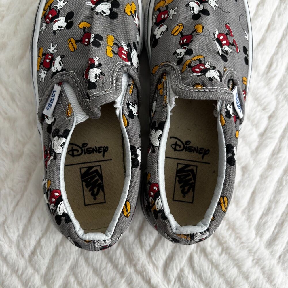 Vans Kids Gray Mickey Mouse Slip-On Sneakers - Picture 7 of 9